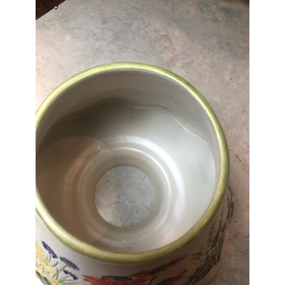 Yankee candle shade butterflies flowers hand-painted indented - Picture 5 of 8